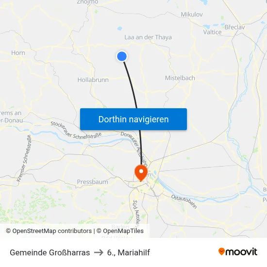 Gemeinde Großharras to 6., Mariahilf map