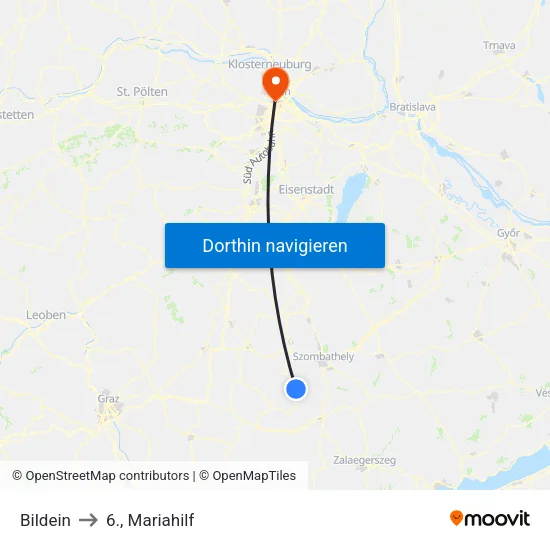 Bildein to 6., Mariahilf map