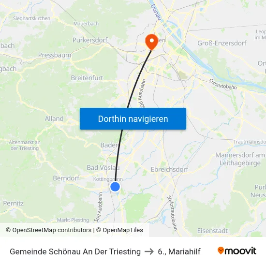 Gemeinde Schönau An Der Triesting to 6., Mariahilf map