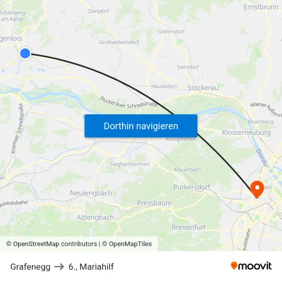 Grafenegg to 6., Mariahilf map