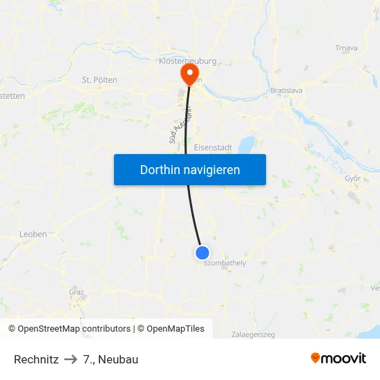 Rechnitz to 7., Neubau map