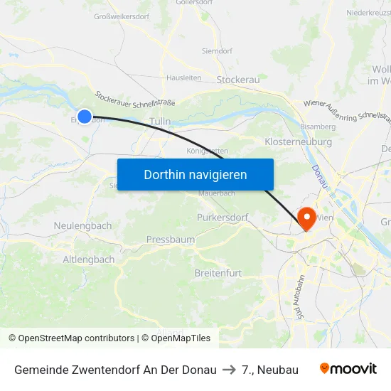 Gemeinde Zwentendorf An Der Donau to 7., Neubau map
