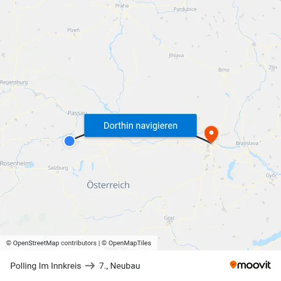 Polling Im Innkreis to 7., Neubau map