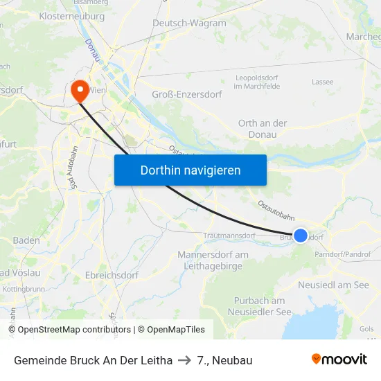 Gemeinde Bruck An Der Leitha to 7., Neubau map