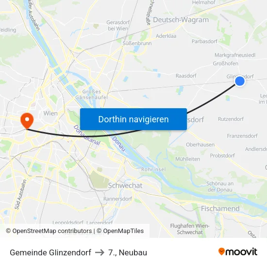 Gemeinde Glinzendorf to 7., Neubau map