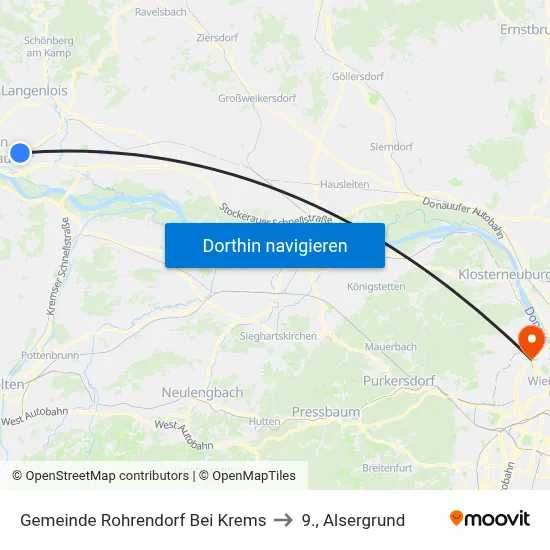 Gemeinde Rohrendorf Bei Krems to 9., Alsergrund map