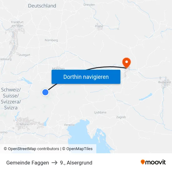 Gemeinde Faggen to 9., Alsergrund map