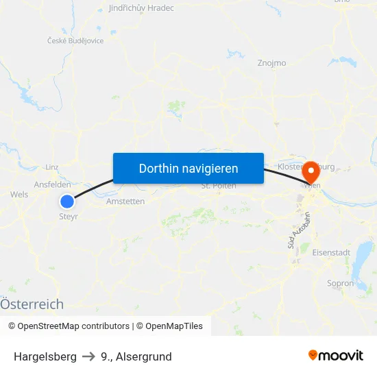 Hargelsberg to 9., Alsergrund map