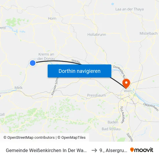 Gemeinde Weißenkirchen In Der Wachau to 9., Alsergrund map