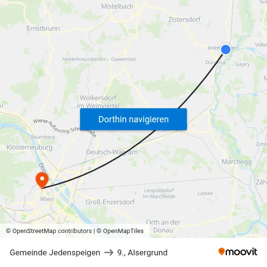 Gemeinde Jedenspeigen to 9., Alsergrund map