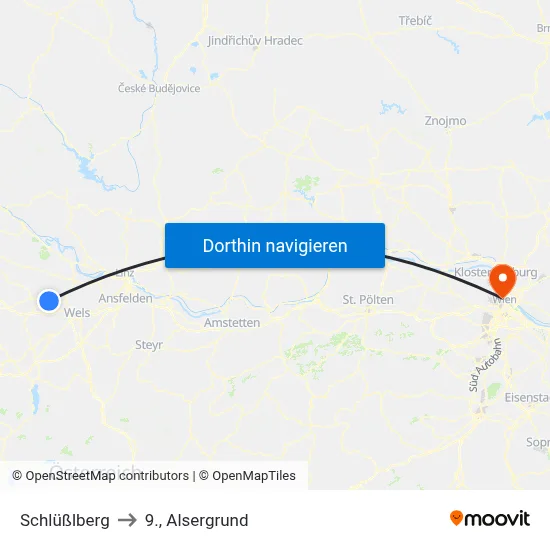 Schlüßlberg to 9., Alsergrund map