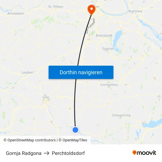 Gornja Radgona to Perchtoldsdorf map