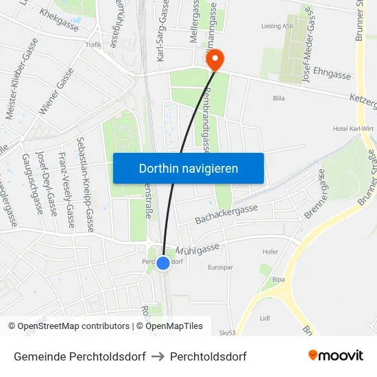 Gemeinde Perchtoldsdorf to Perchtoldsdorf map