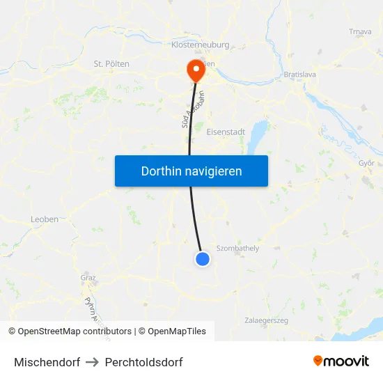 Mischendorf to Perchtoldsdorf map