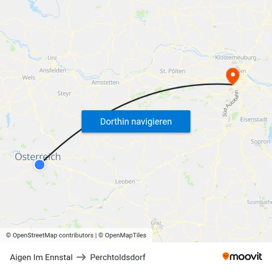 Aigen Im Ennstal to Perchtoldsdorf map