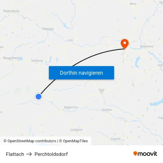 Flattach to Perchtoldsdorf map