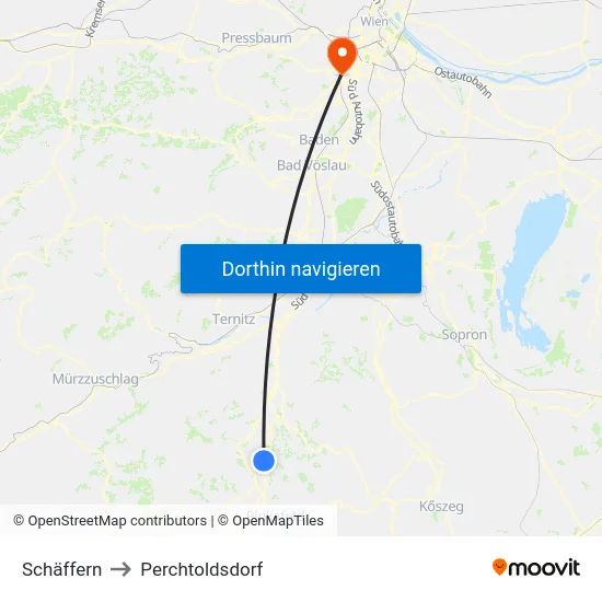 Schäffern to Perchtoldsdorf map