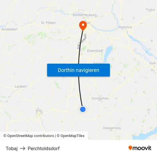 Tobaj to Perchtoldsdorf map