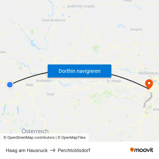 Haag am Hausruck to Perchtoldsdorf map