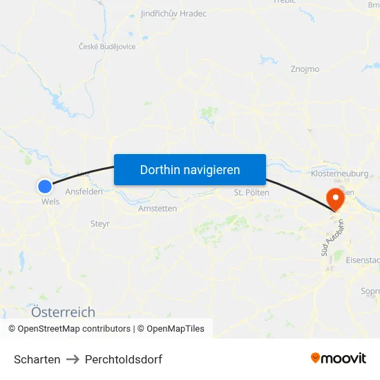 Scharten to Perchtoldsdorf map
