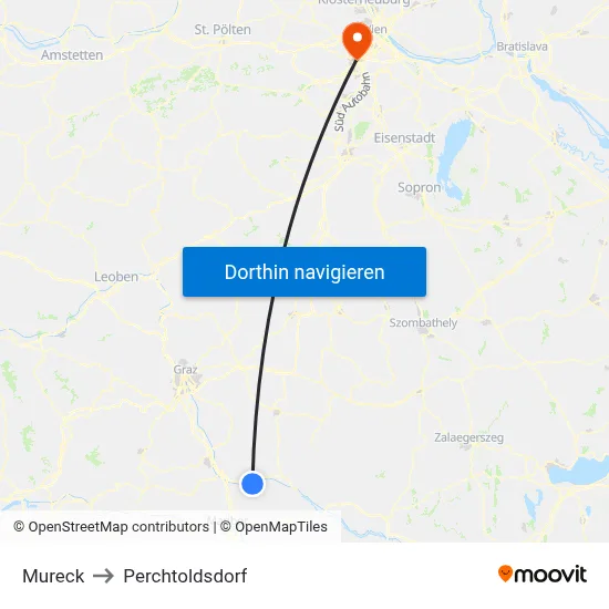 Mureck to Perchtoldsdorf map