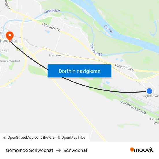 Gemeinde Schwechat to Schwechat map