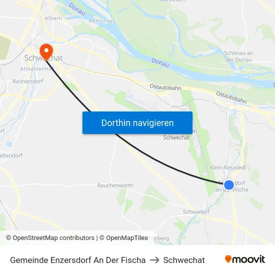 Gemeinde Enzersdorf An Der Fischa to Schwechat map