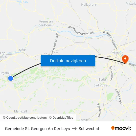 Gemeinde St. Georgen An Der Leys to Schwechat map
