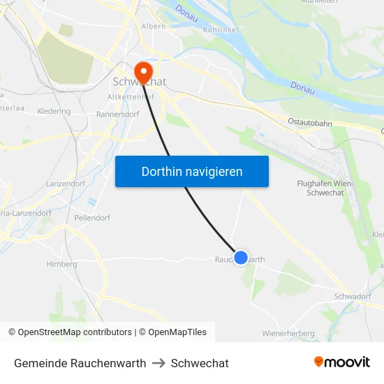 Gemeinde Rauchenwarth to Schwechat map