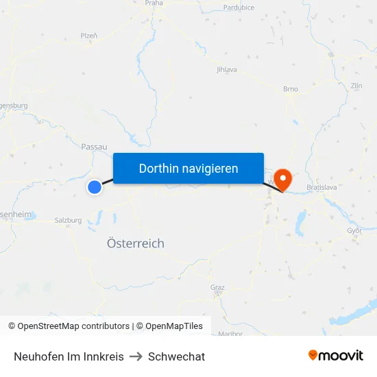 Neuhofen Im Innkreis to Schwechat map