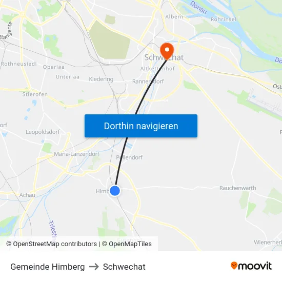 Gemeinde Himberg to Schwechat map