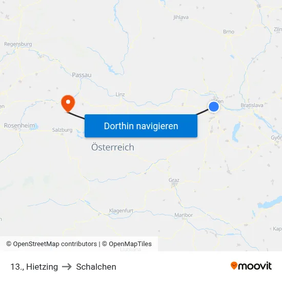 13., Hietzing to Schalchen map