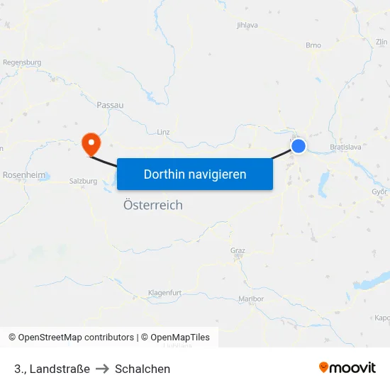 3., Landstraße to Schalchen map
