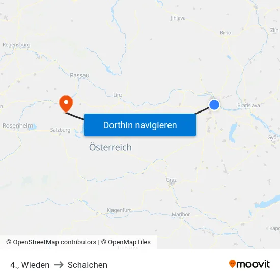 4., Wieden to Schalchen map