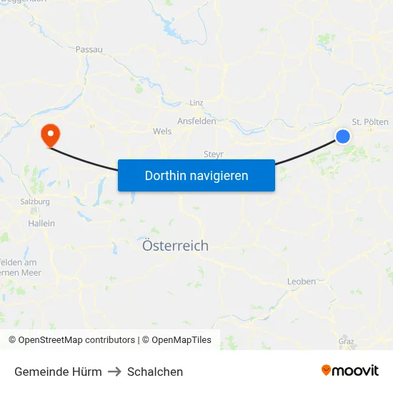 Gemeinde Hürm to Schalchen map