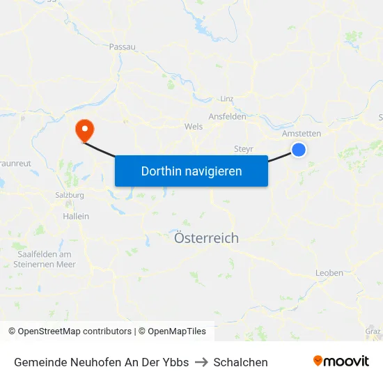 Gemeinde Neuhofen An Der Ybbs to Schalchen map