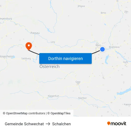 Gemeinde Schwechat to Schalchen map