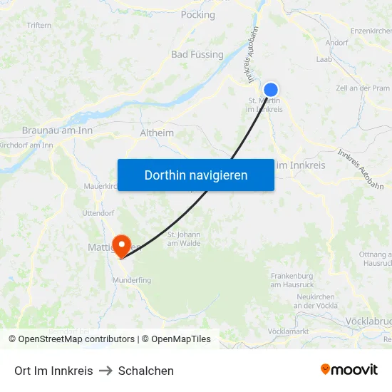 Ort Im Innkreis to Schalchen map