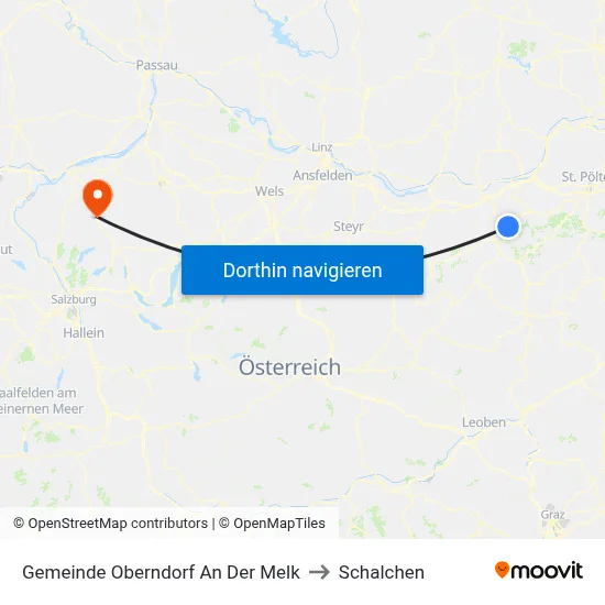 Gemeinde Oberndorf An Der Melk to Schalchen map