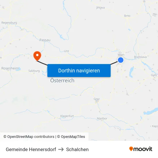 Gemeinde Hennersdorf to Schalchen map