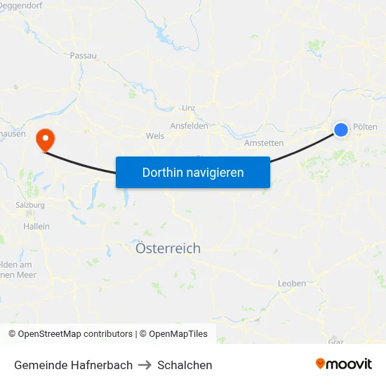Gemeinde Hafnerbach to Schalchen map
