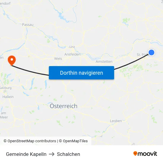 Gemeinde Kapelln to Schalchen map