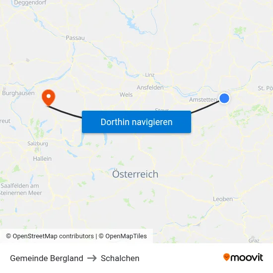 Gemeinde Bergland to Schalchen map