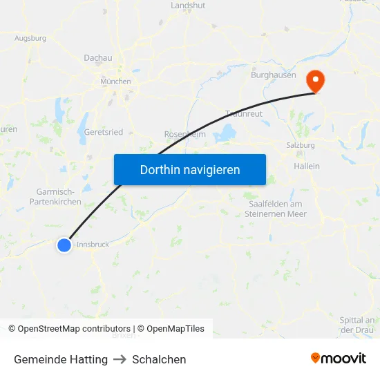 Gemeinde Hatting to Schalchen map