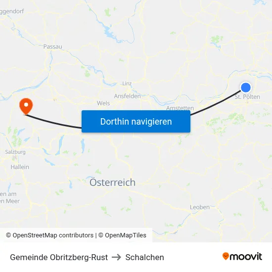 Gemeinde Obritzberg-Rust to Schalchen map