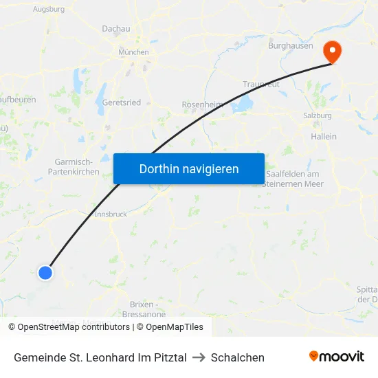 Gemeinde St. Leonhard Im Pitztal to Schalchen map