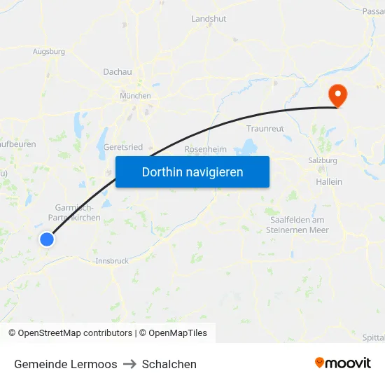 Gemeinde Lermoos to Schalchen map