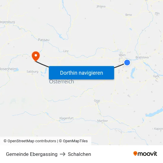 Gemeinde Ebergassing to Schalchen map