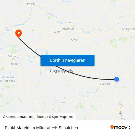 Sankt Marein Im Mürztal to Schalchen map