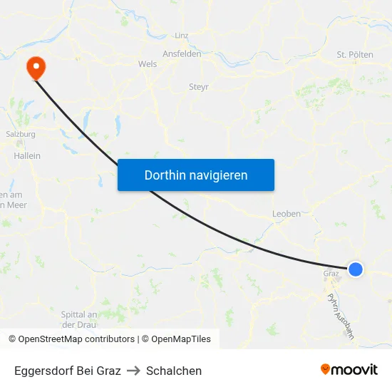 Eggersdorf Bei Graz to Schalchen map